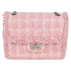 Pink Leather Chanel Shoulder Bag