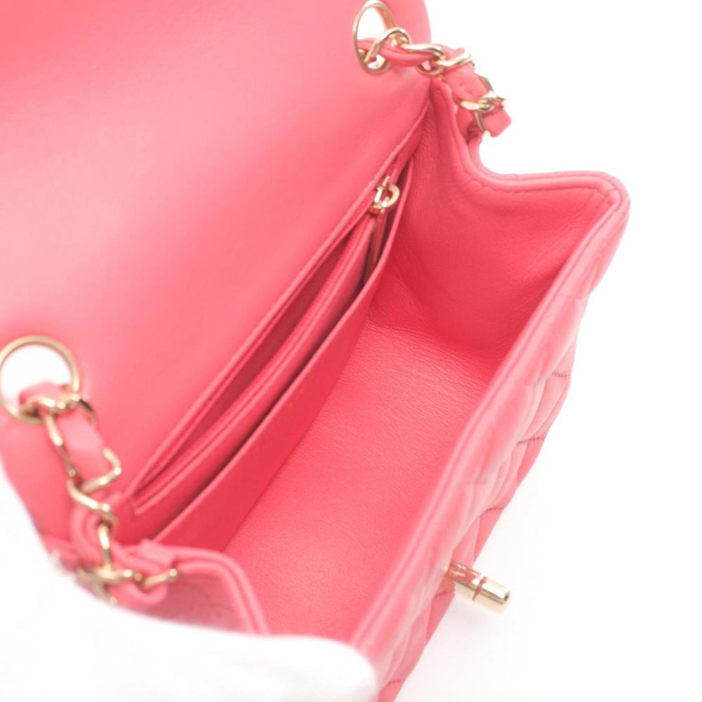 Pink Leather Chanel Shoulder Bag