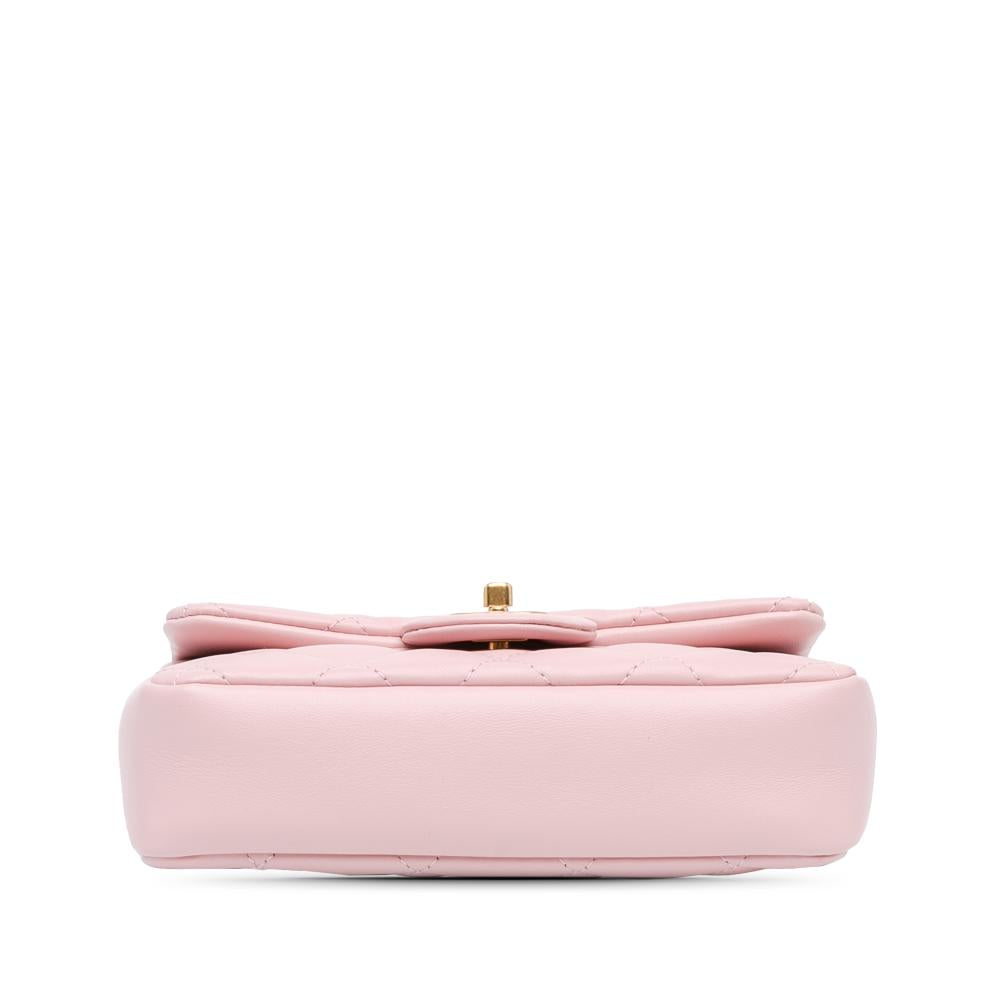 Pink Leather Chanel Flap Bag