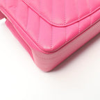 Pink Leather Chanel Shoulder Bag