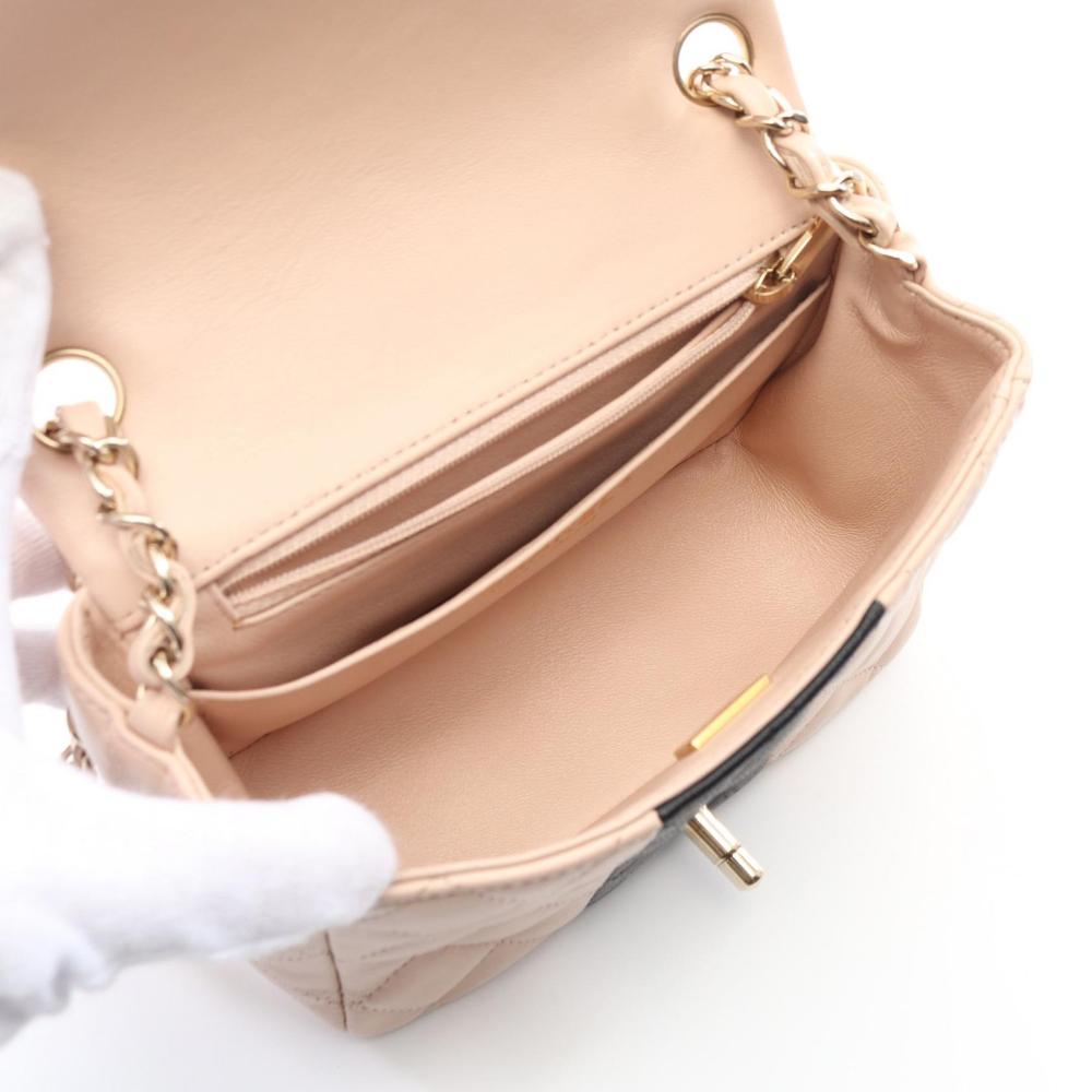 Pink Leather Chanel Crossbody Bag