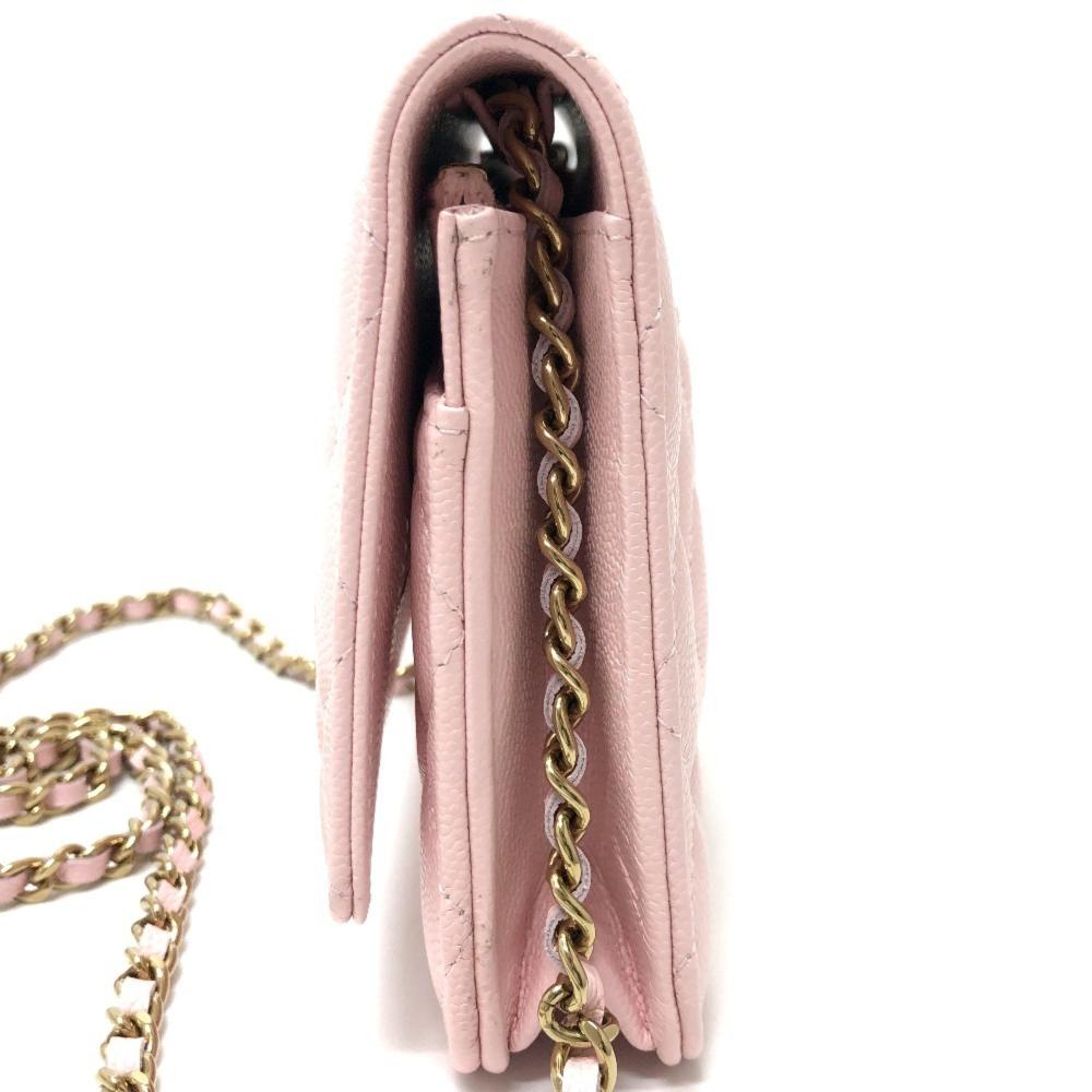 Pink Leather Chanel Shoulder Bag