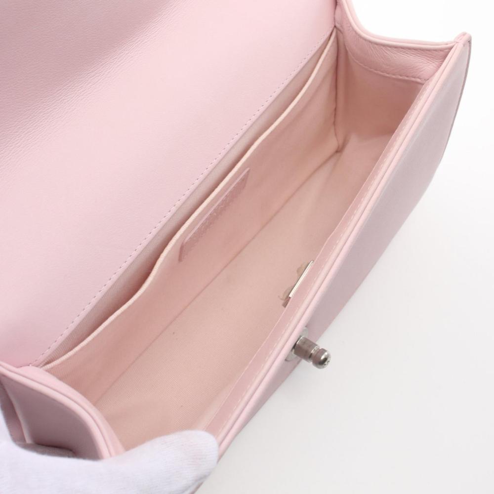 Pink Leather Chanel Shoulder Bag
