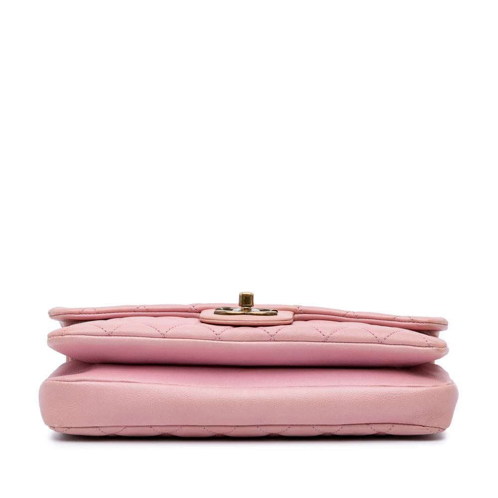 Pink Leather Chanel Flap Bag