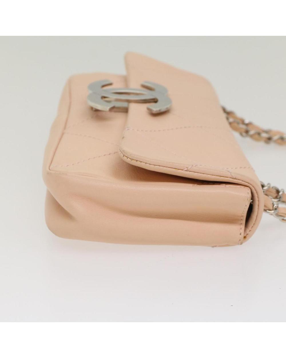 Pink Leather Chanel Shoulder Bag