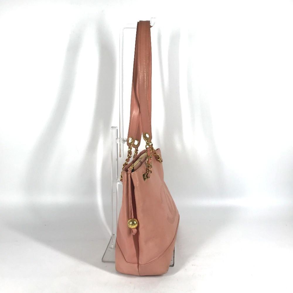 Pink Leather Chanel Shoulder Bag