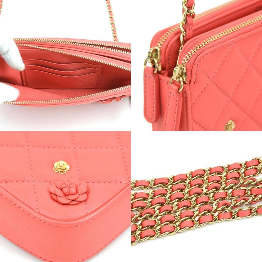 Pink Leather Chanel Crossbody Bag