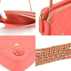 Pink Leather Chanel Crossbody Bag