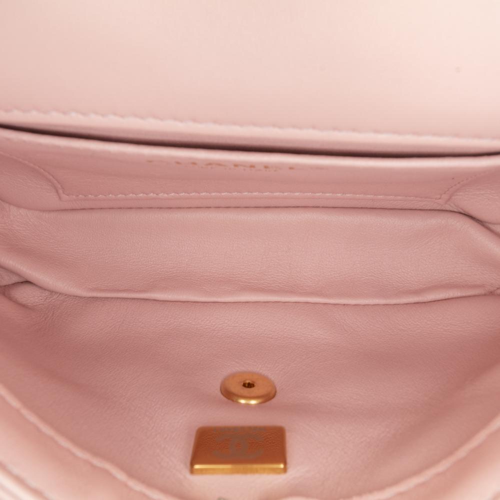 Pink Leather Chanel Flap Bag