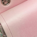 Pink Leather Chanel Crossbody Bag