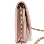 Pink Leather Chanel Shoulder Bag