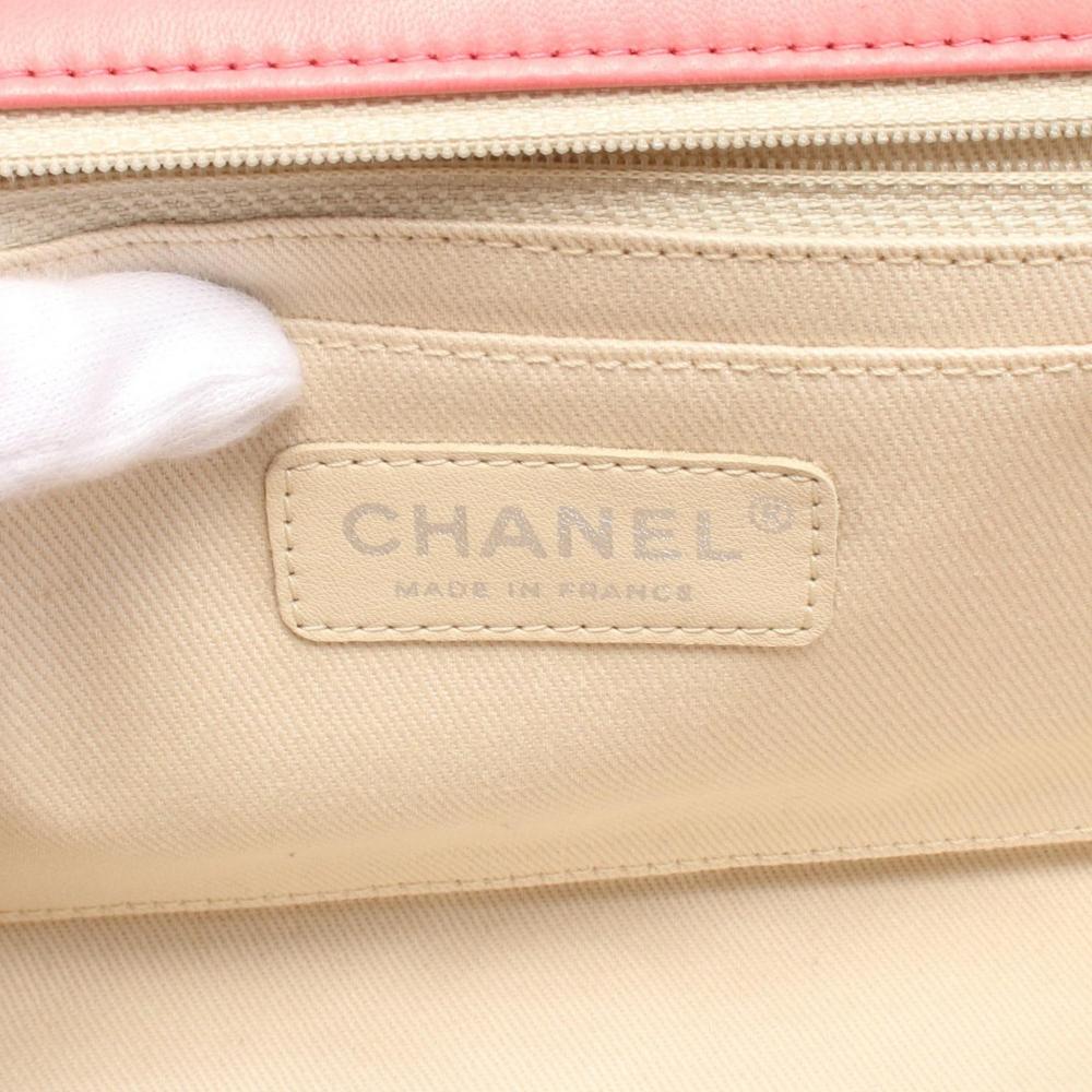 Pink Leather Chanel Shoulder Bag