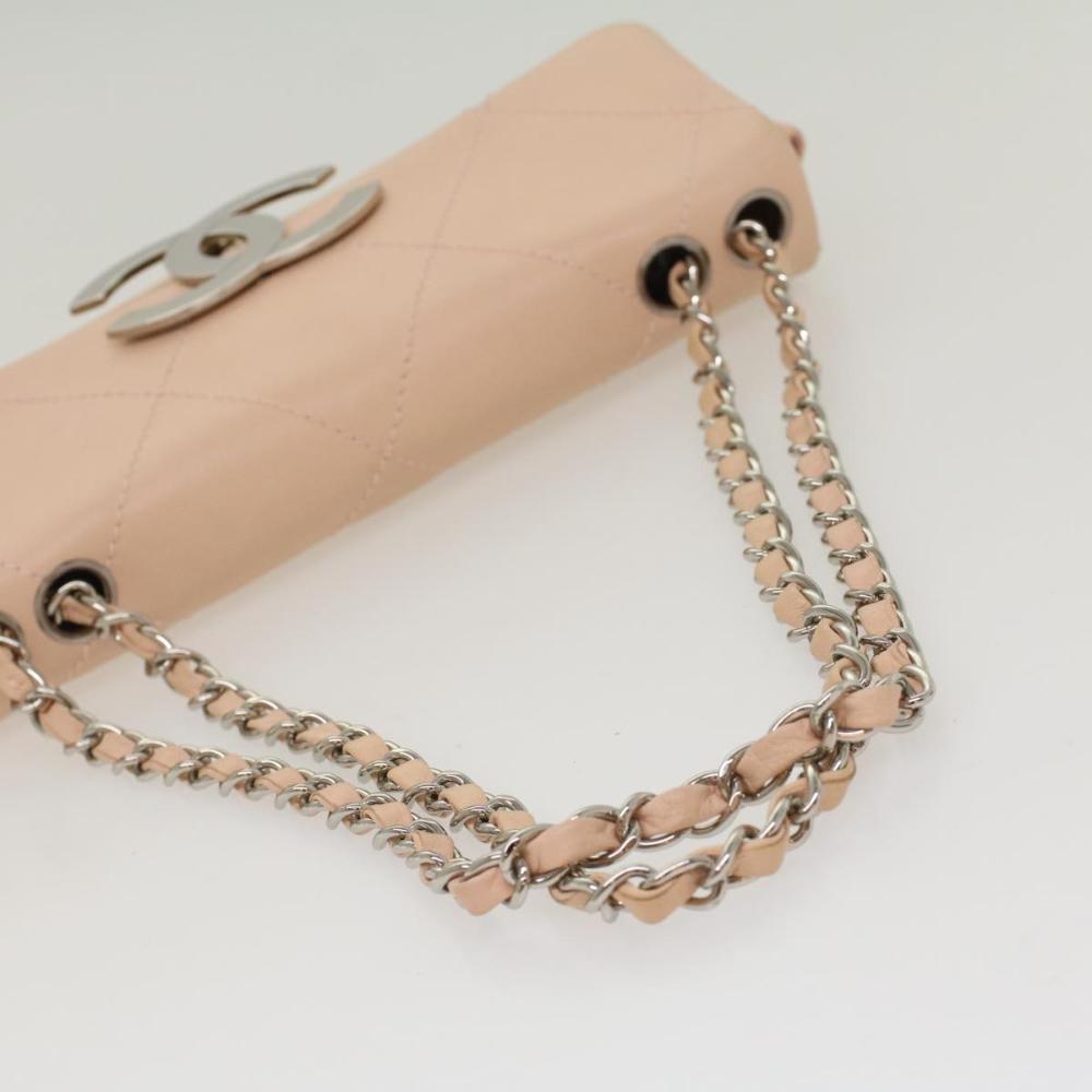 Pink Leather Chanel Shoulder Bag