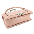 Pink Leather Chanel Travel Bag