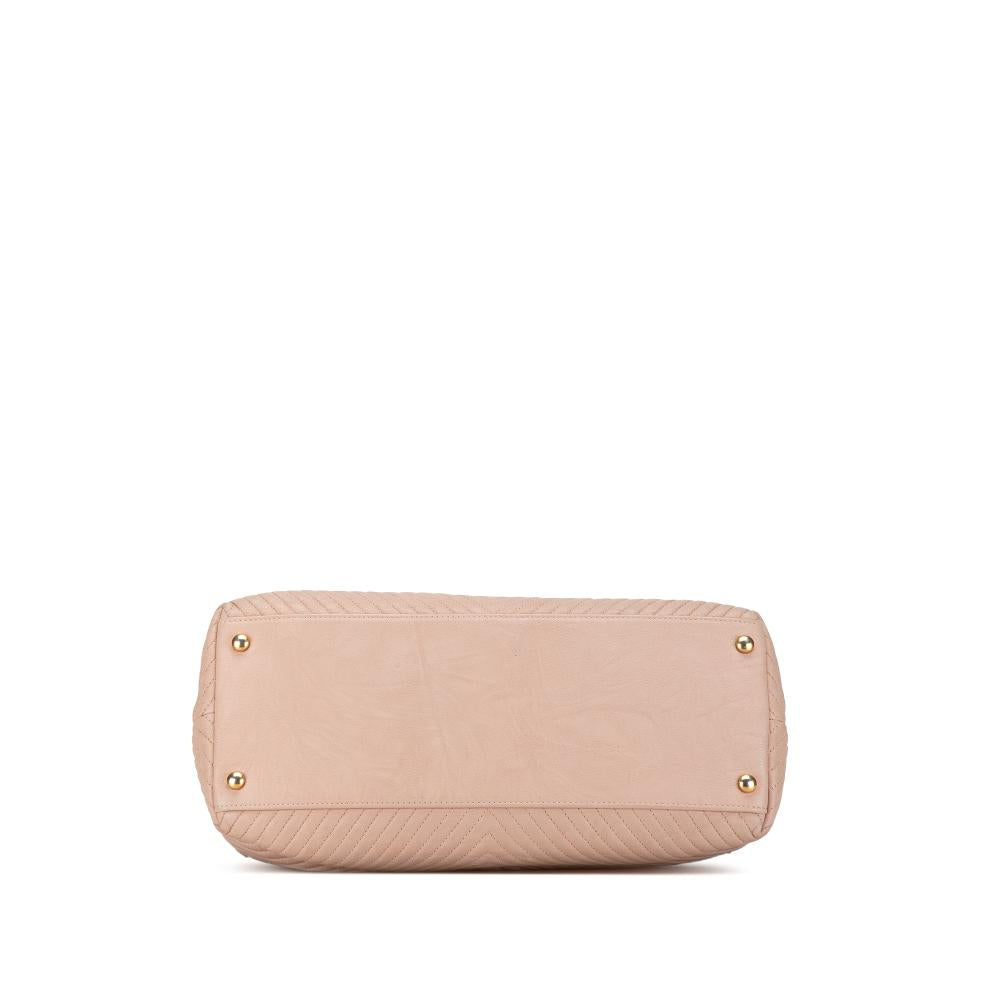 Pink Leather Chanel Tote