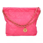 Pink Leather Chanel Bucket Bag