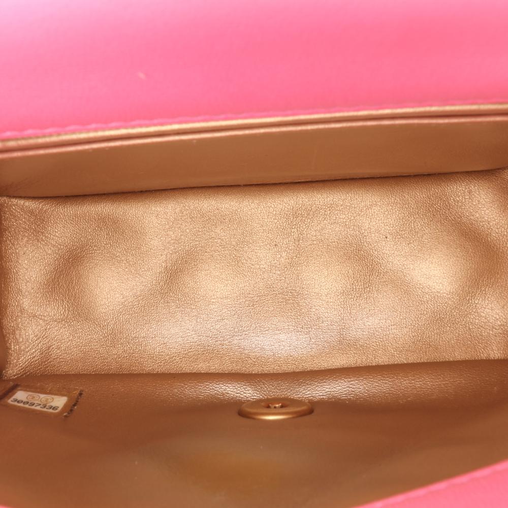 Pink Leather Chanel Flap Bag