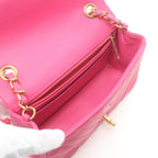 Pink Leather Chanel Crossbody Bag