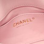 Pink Leather Chanel Crossbody Bag