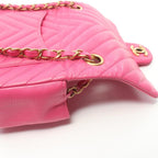 Pink Leather Chanel Shoulder Bag