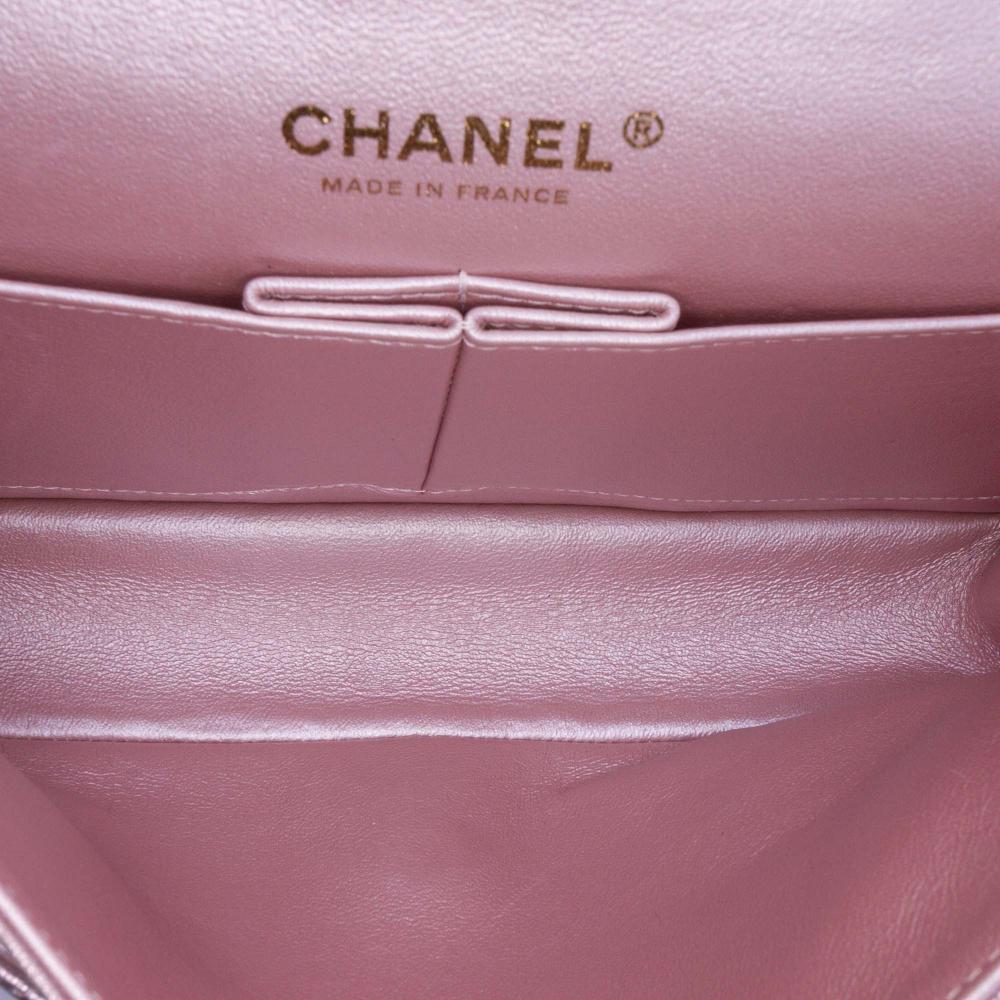 Pink Leather Chanel Flap Bag