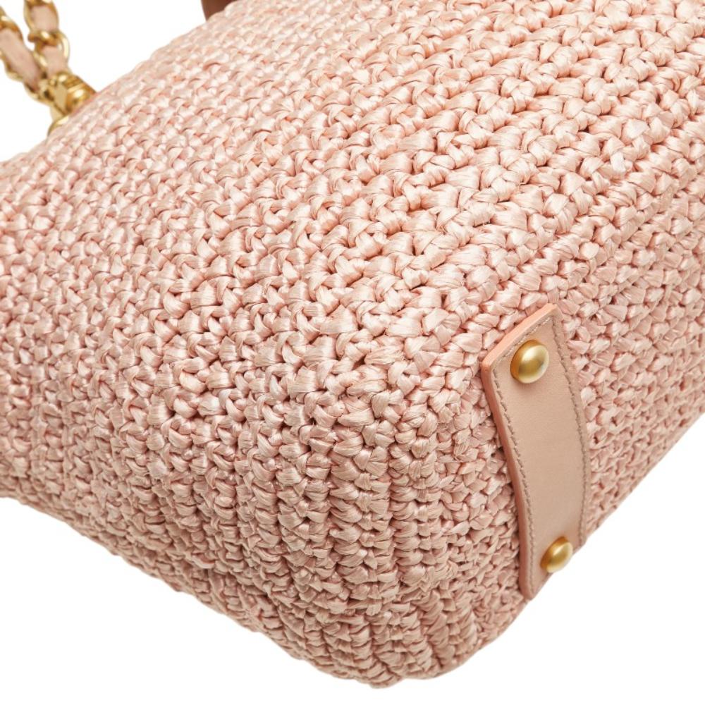 Pink Leather Chanel Tote