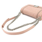 Pink Leather Chanel Travel Bag