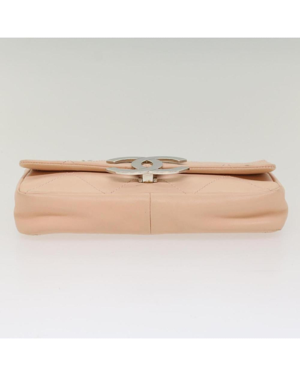 Pink Leather Chanel Shoulder Bag