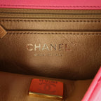Pink Leather Chanel Flap Bag