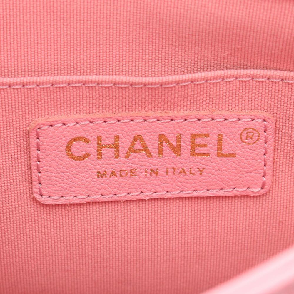Pink Leather Chanel Backpack
