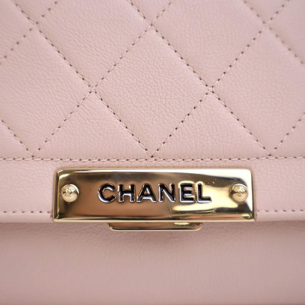 Pink Leather Chanel Flap Bag