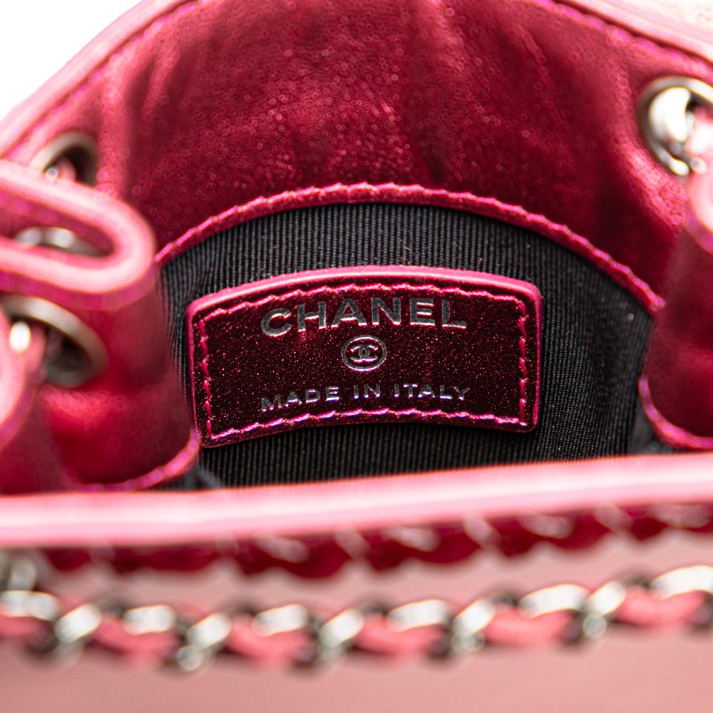 Pink Leather Chanel Crossbody Bag
