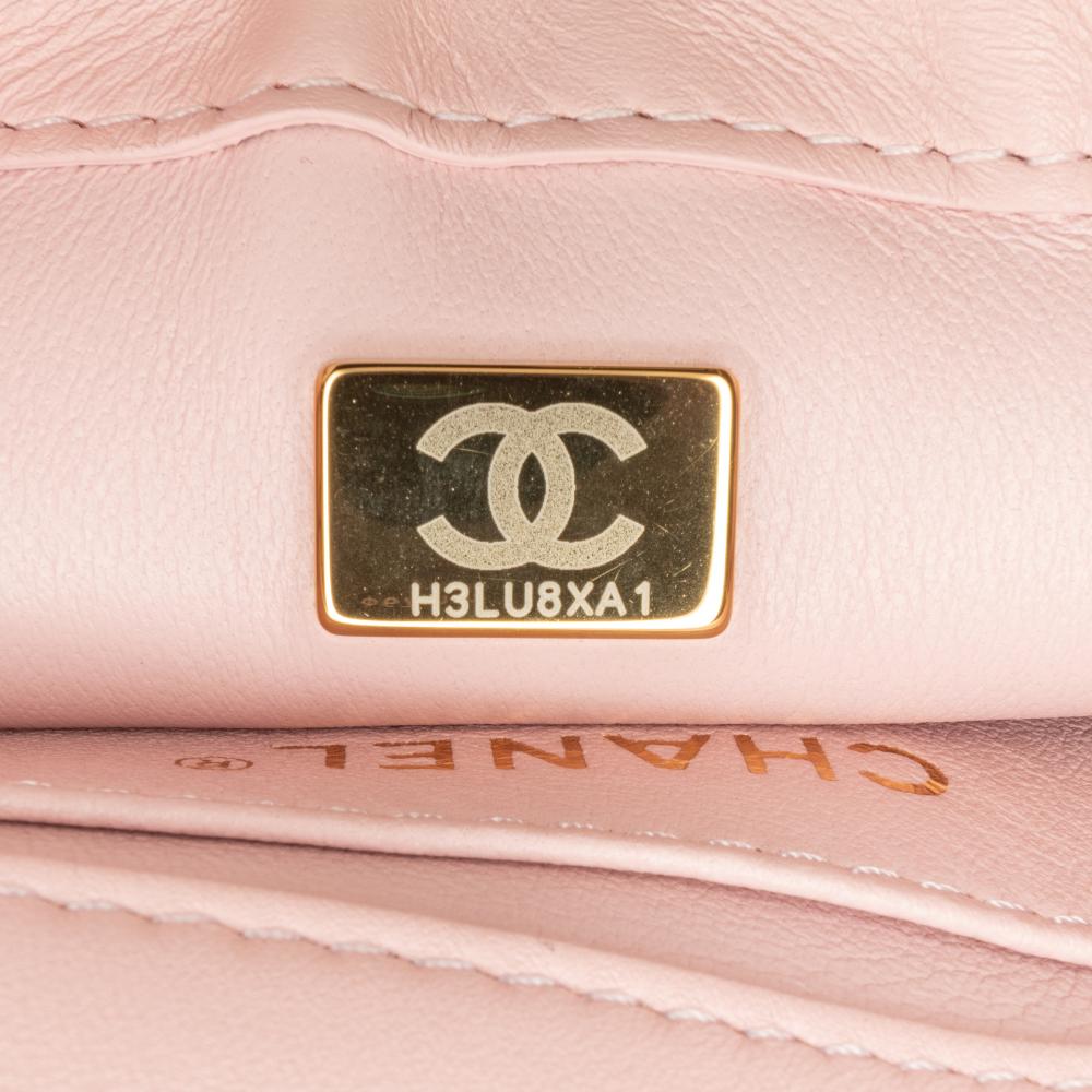Pink Leather Chanel Flap Bag