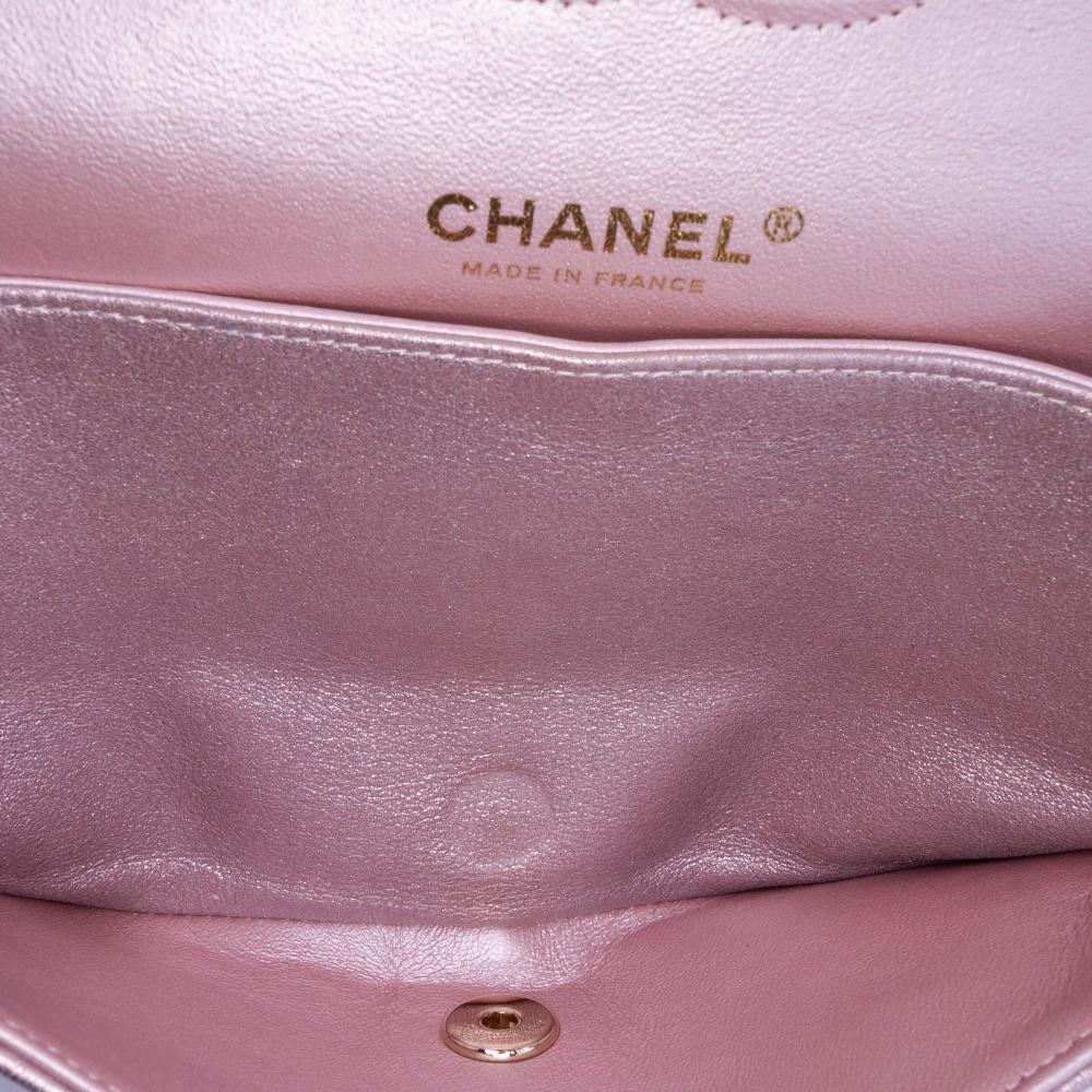 Pink Leather Chanel Flap Bag