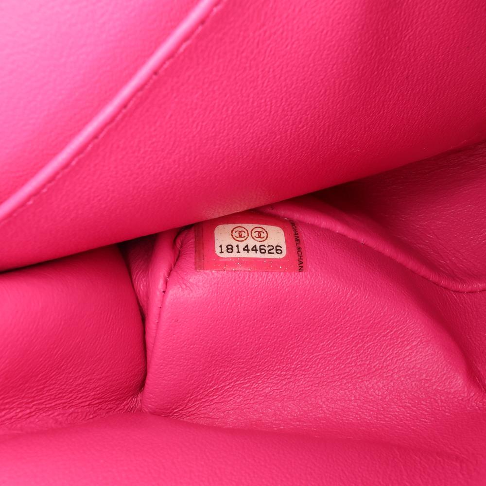 Pink Leather Chanel Flap Bag