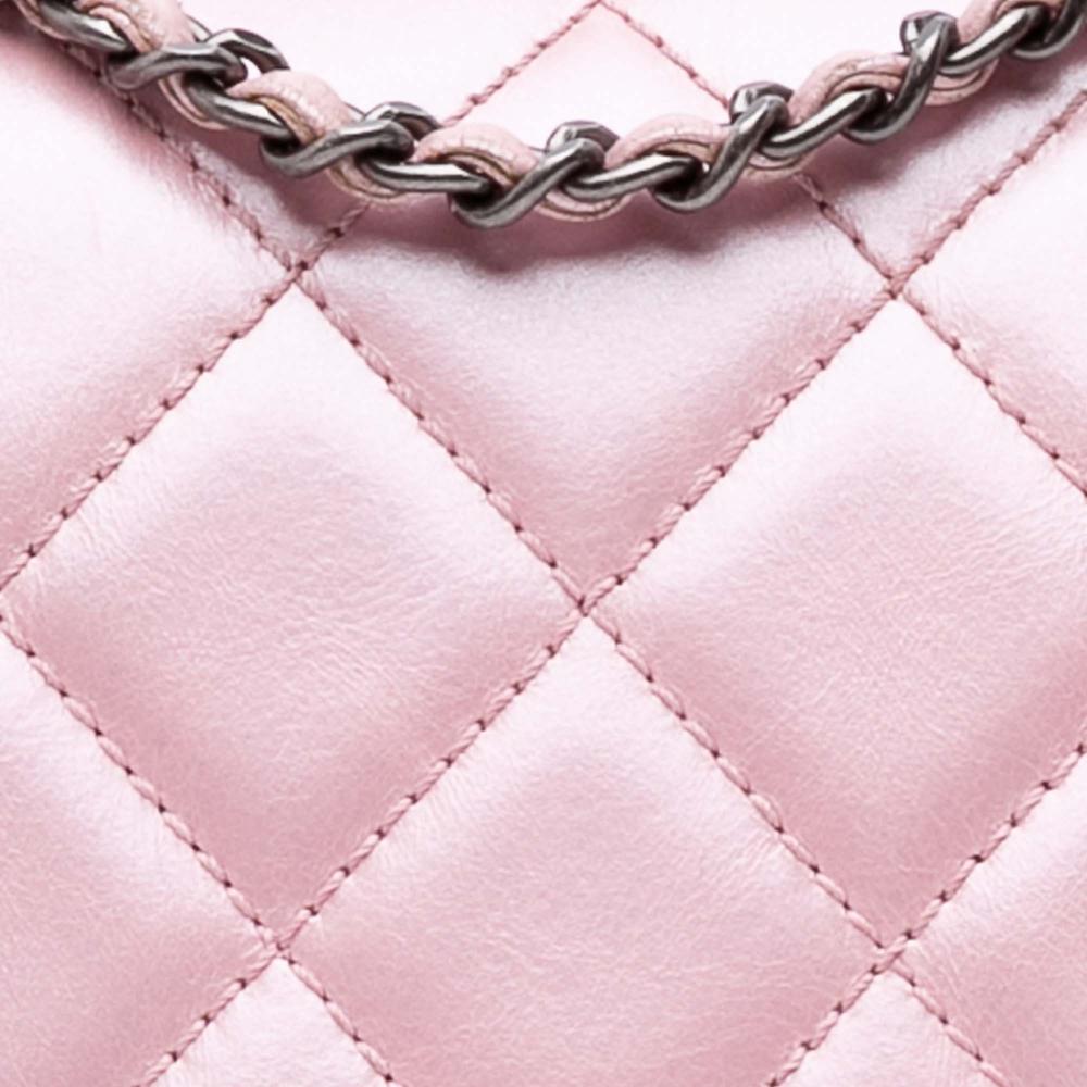 Pink Leather Chanel Flap Bag