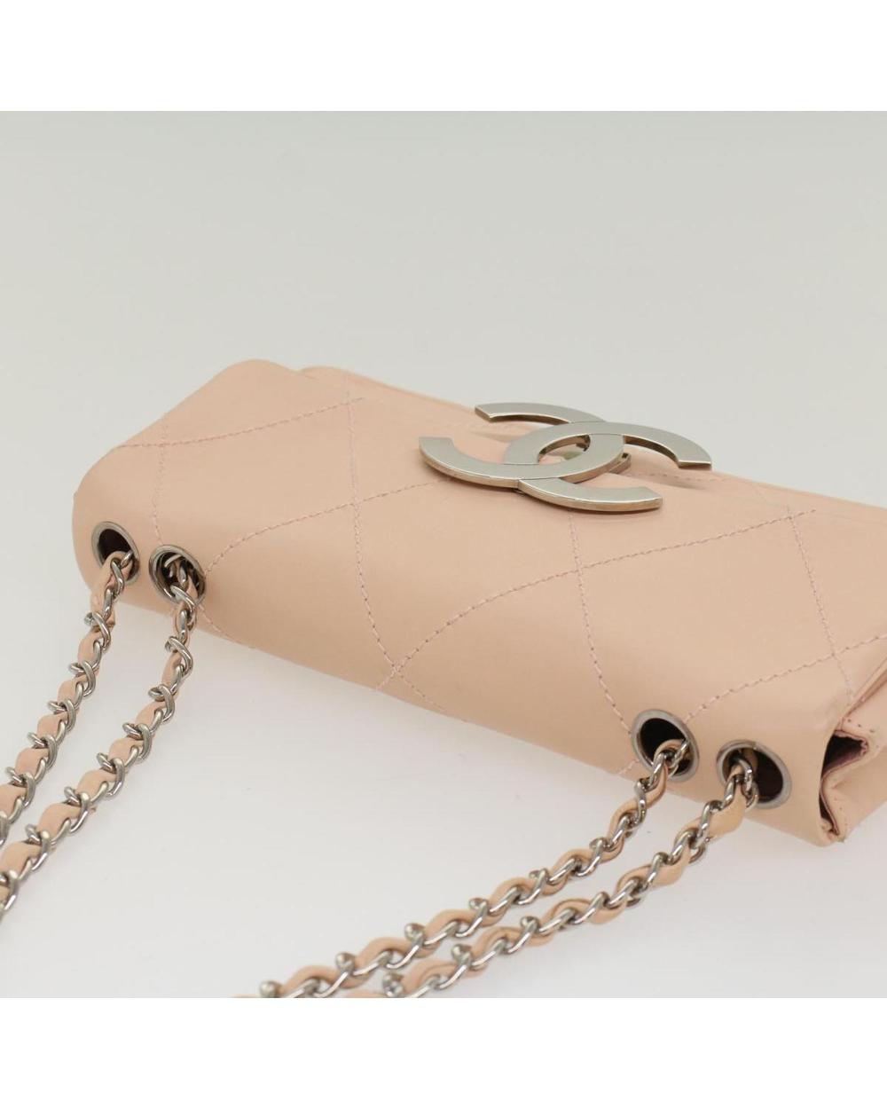 Pink Leather Chanel Shoulder Bag