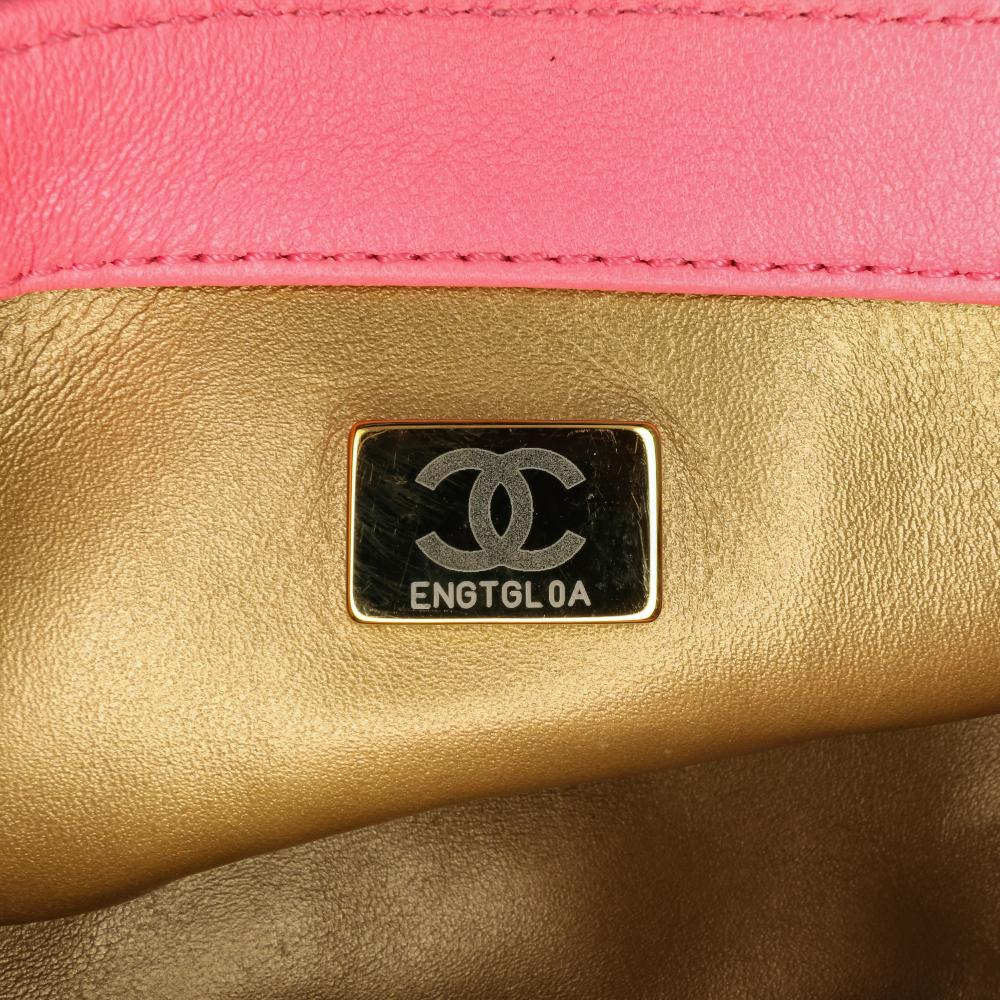 Pink Leather Chanel Flap Bag