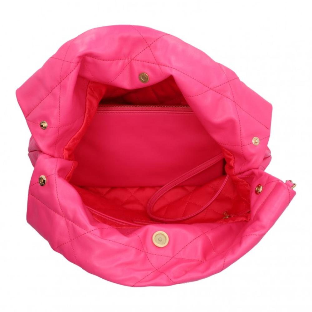 Pink Leather Chanel Bucket Bag