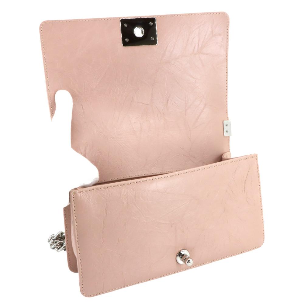 Pink Leather Chanel Travel Bag