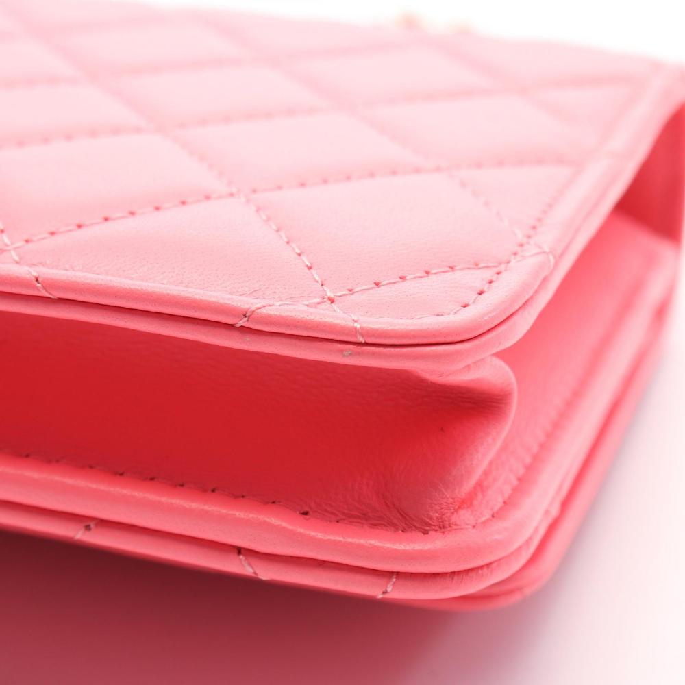 Pink Leather Chanel Crossbody Bag
