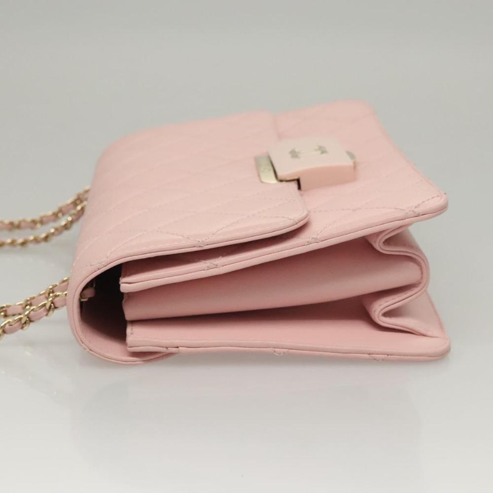 Pink Leather Chanel Shoulder Bag