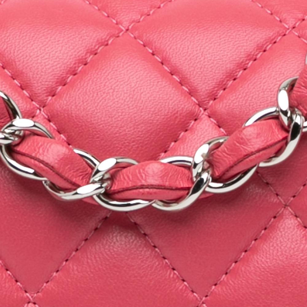 Pink Leather Chanel Flap Bag