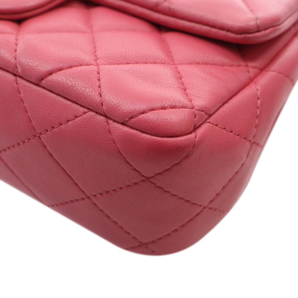 Pink Leather Chanel Flap Bag