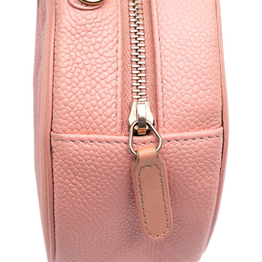 Pink Leather Chanel Crossbody Bag