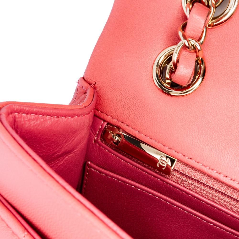 Pink Leather Chanel Flap Bag