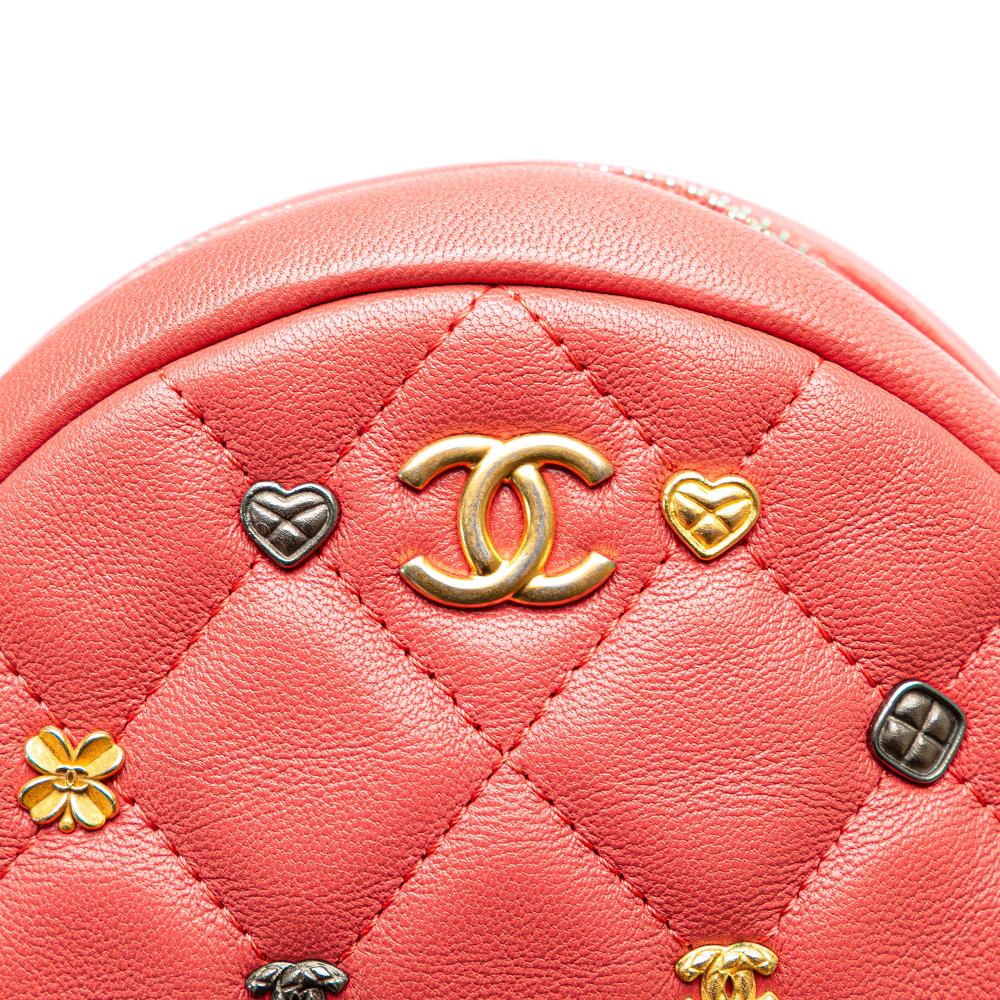 Pink Leather Chanel Crossbody Bag