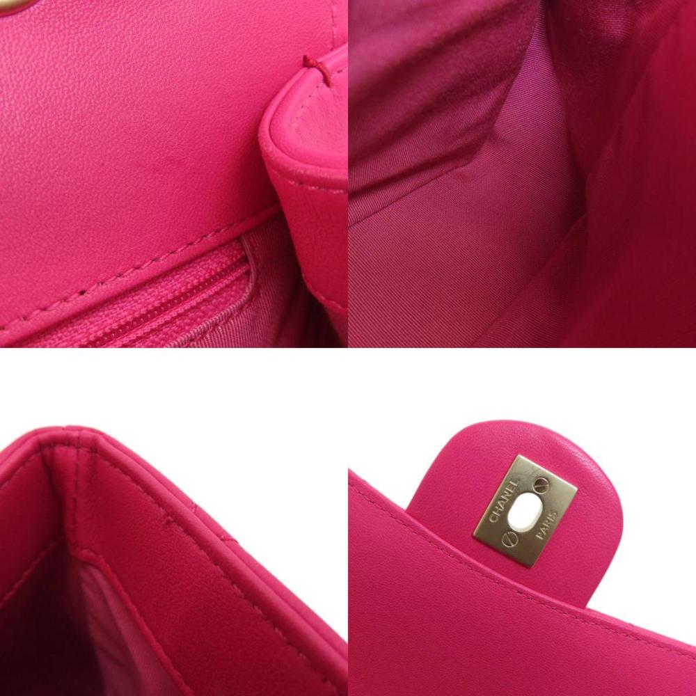 Pink Leather Chanel Shoulder Bag