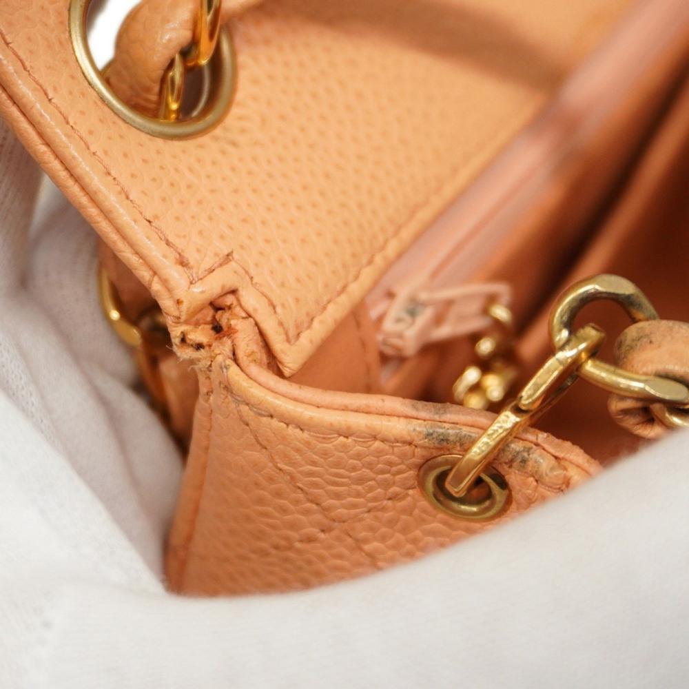 Pink Leather Chanel Shoulder Bag