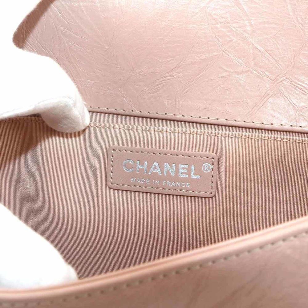 Pink Leather Chanel Travel Bag